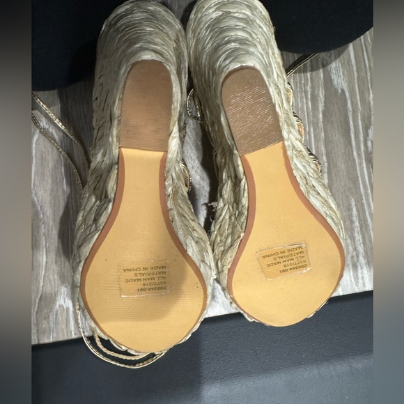 COLIN STUART Wedge shoes, ankle strap gold laces - Picture 11 of 11